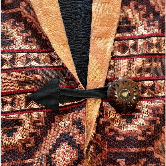 FLASHBACK  M  SHORT BOLERO JACKET WITH LAPELS AND LARGE WOODEN BUTTON - Picture 11 of 17